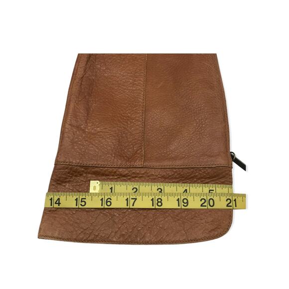 Franco Sarto Womens Daya Riding Boots Brown Leather Pointed Toe Zip 7 M New - Picture 4 of 11